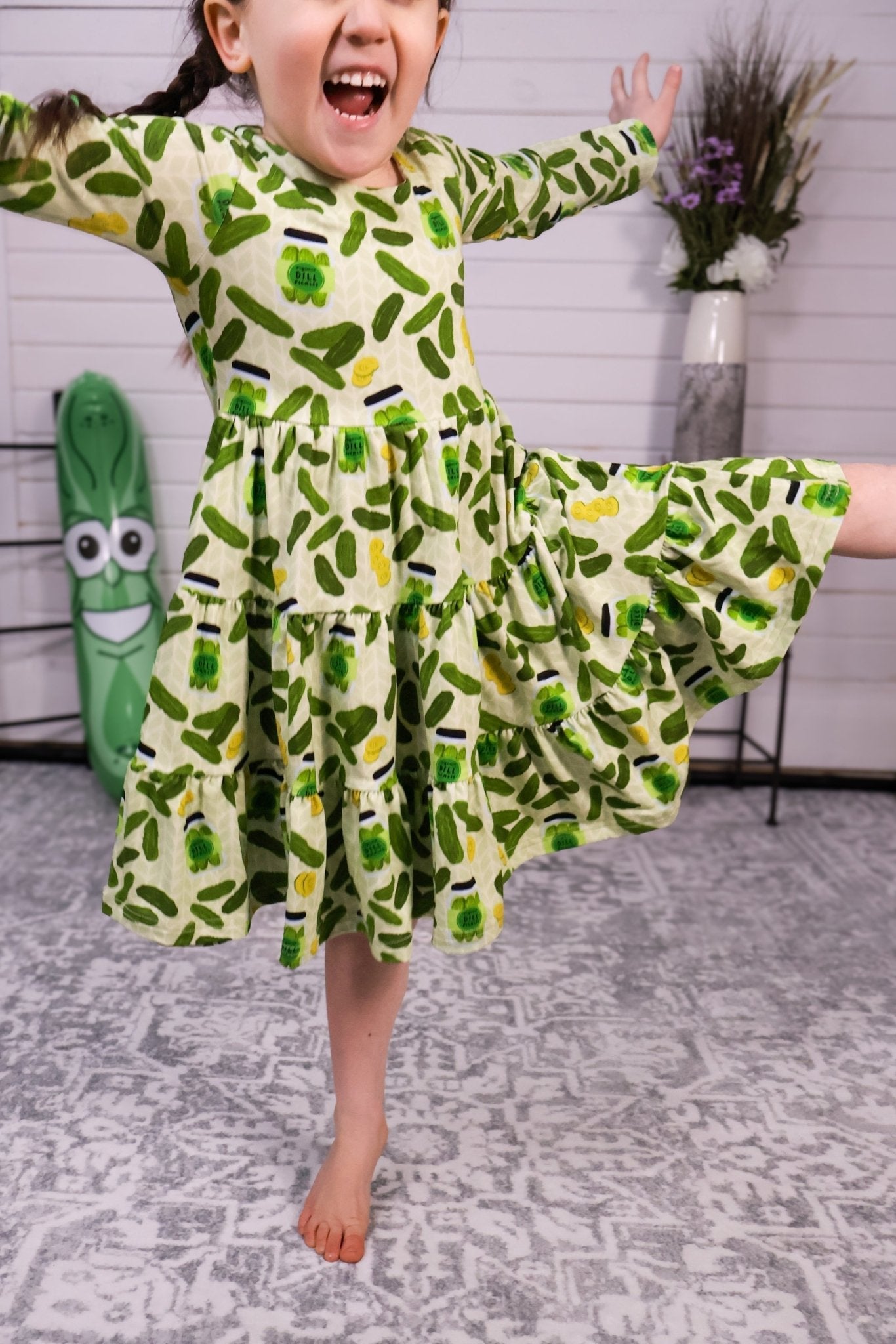 Long Sleeve Twirl Dress & Short Set