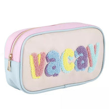 Load image into Gallery viewer, RTS: Chenille Patch Embroidered: VACAY Travel Bag-
