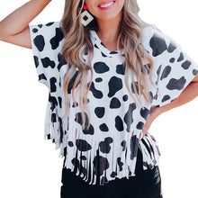 Load image into Gallery viewer, RTS: Lasso Cow Fringe Tee-
