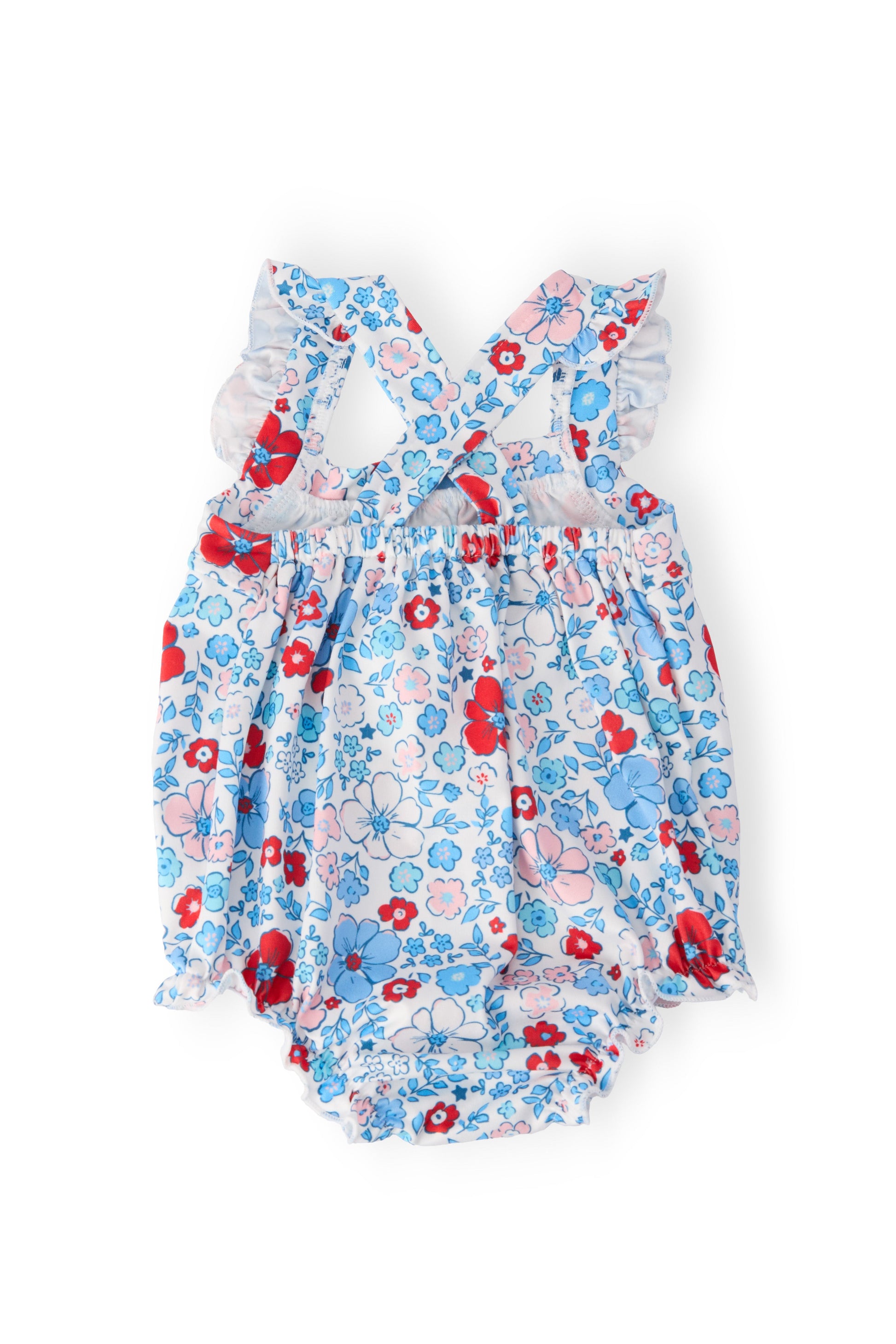 Patriotic Petals Ruffle Cross Back Romper Mila & Rose ®