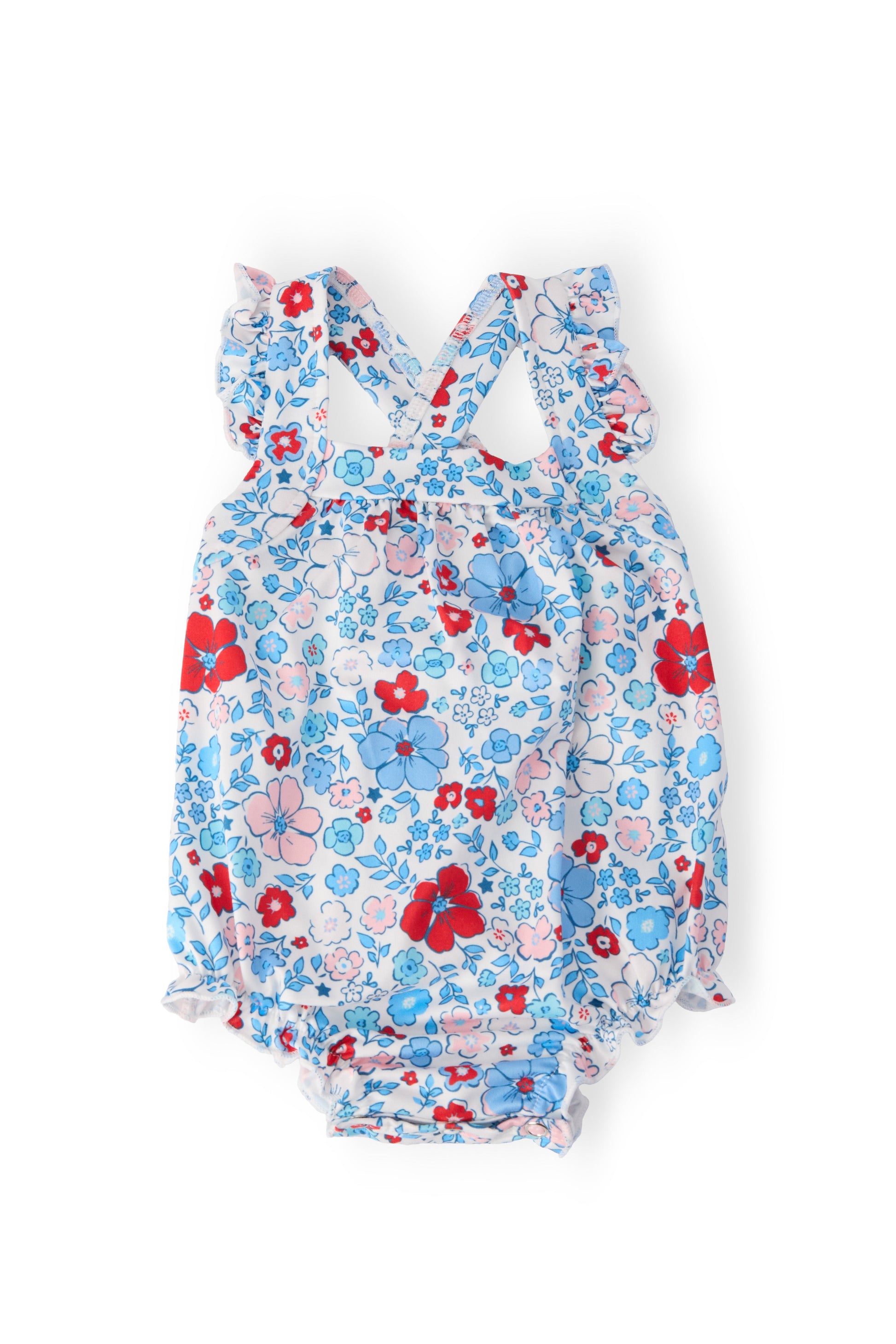 Patriotic Petals Ruffle Cross Back Romper Mila & Rose ®