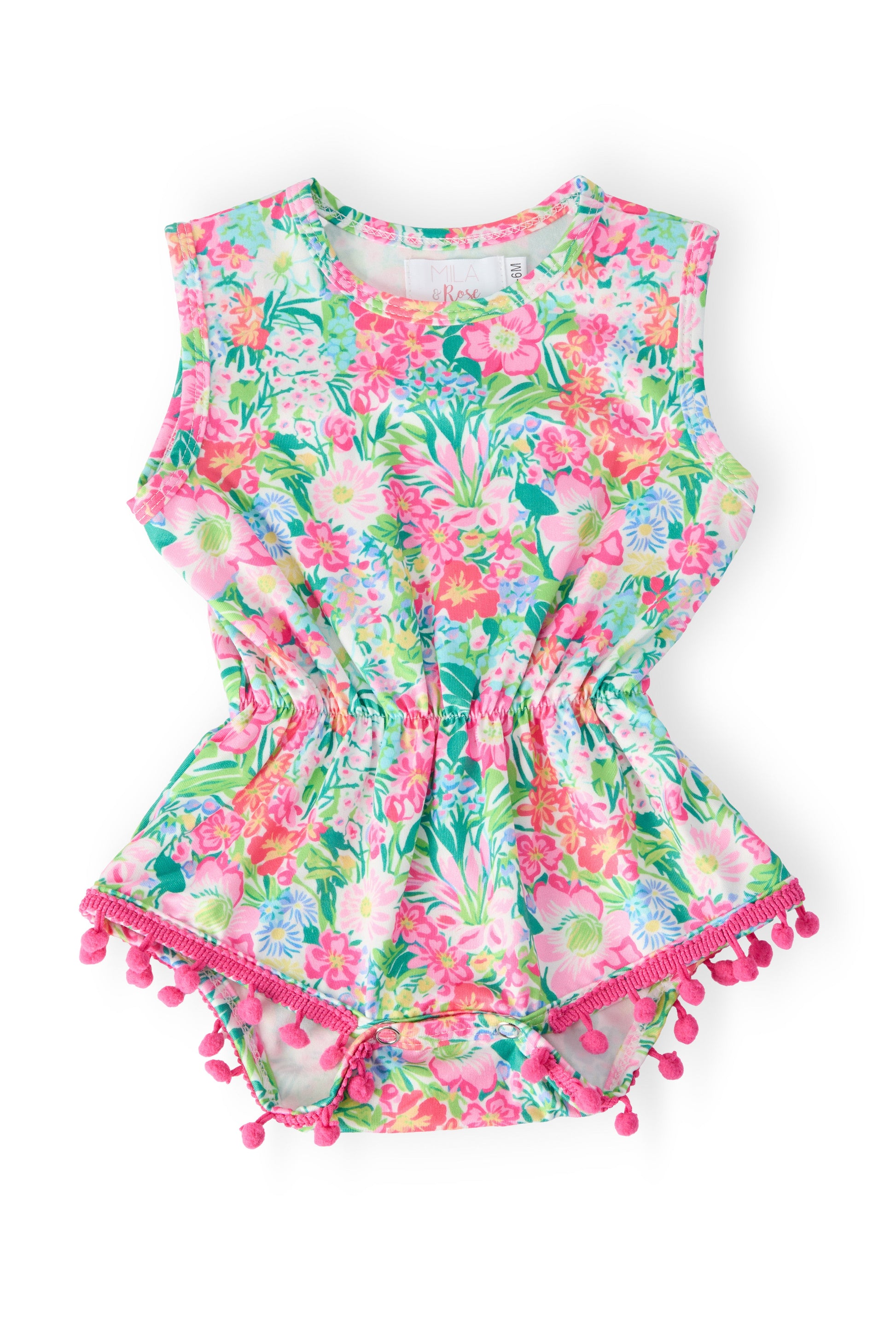 Preppy Petals Pom Pom Romper Mila & Rose ®