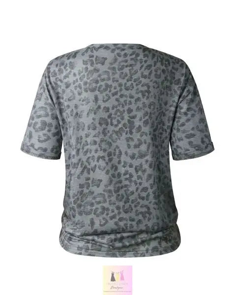 Round Neck Leopard Vintage Tee Creative Chaos Boutique