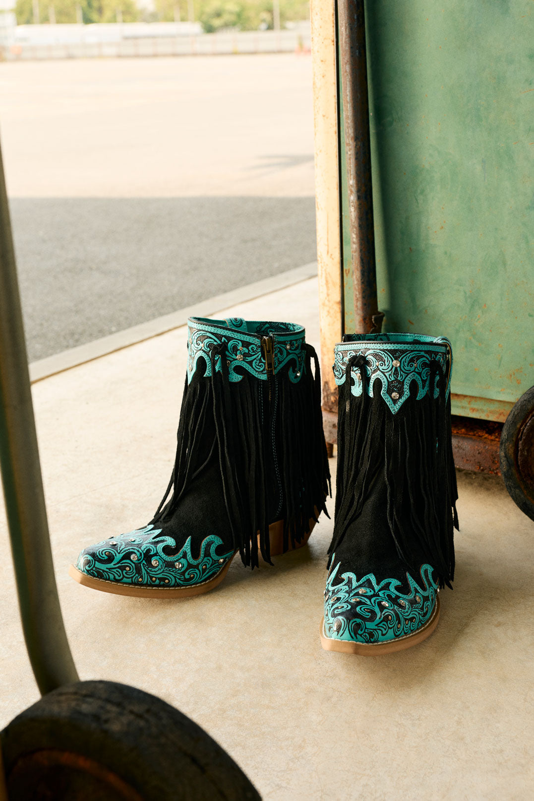 Myra Nashville Nights Boots for Women in Twilight, Handtooled Genuine Leather with Swarovski Stones Myra USA
