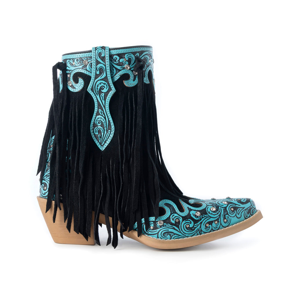 Myra Nashville Nights Boots for Women in Twilight, Handtooled Genuine Leather with Swarovski Stones Myra USA