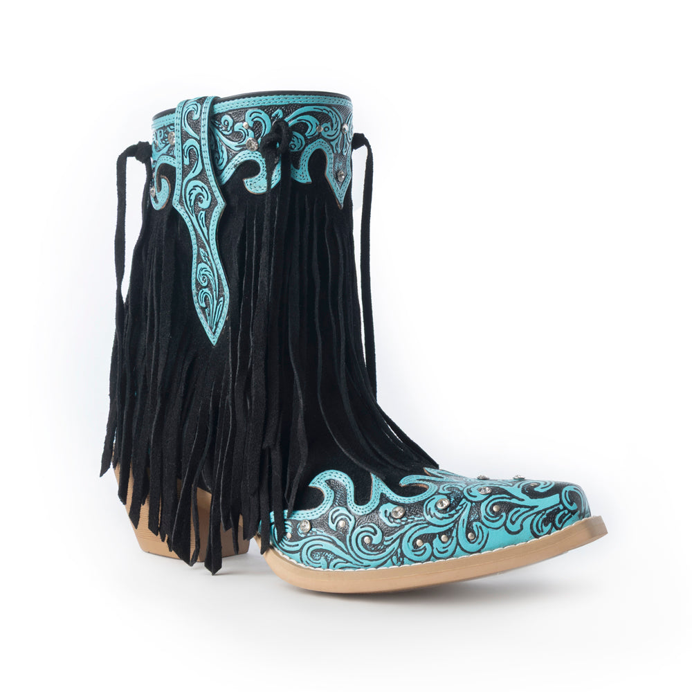 Myra Nashville Nights Boots for Women in Twilight, Handtooled Genuine Leather with Swarovski Stones Myra USA