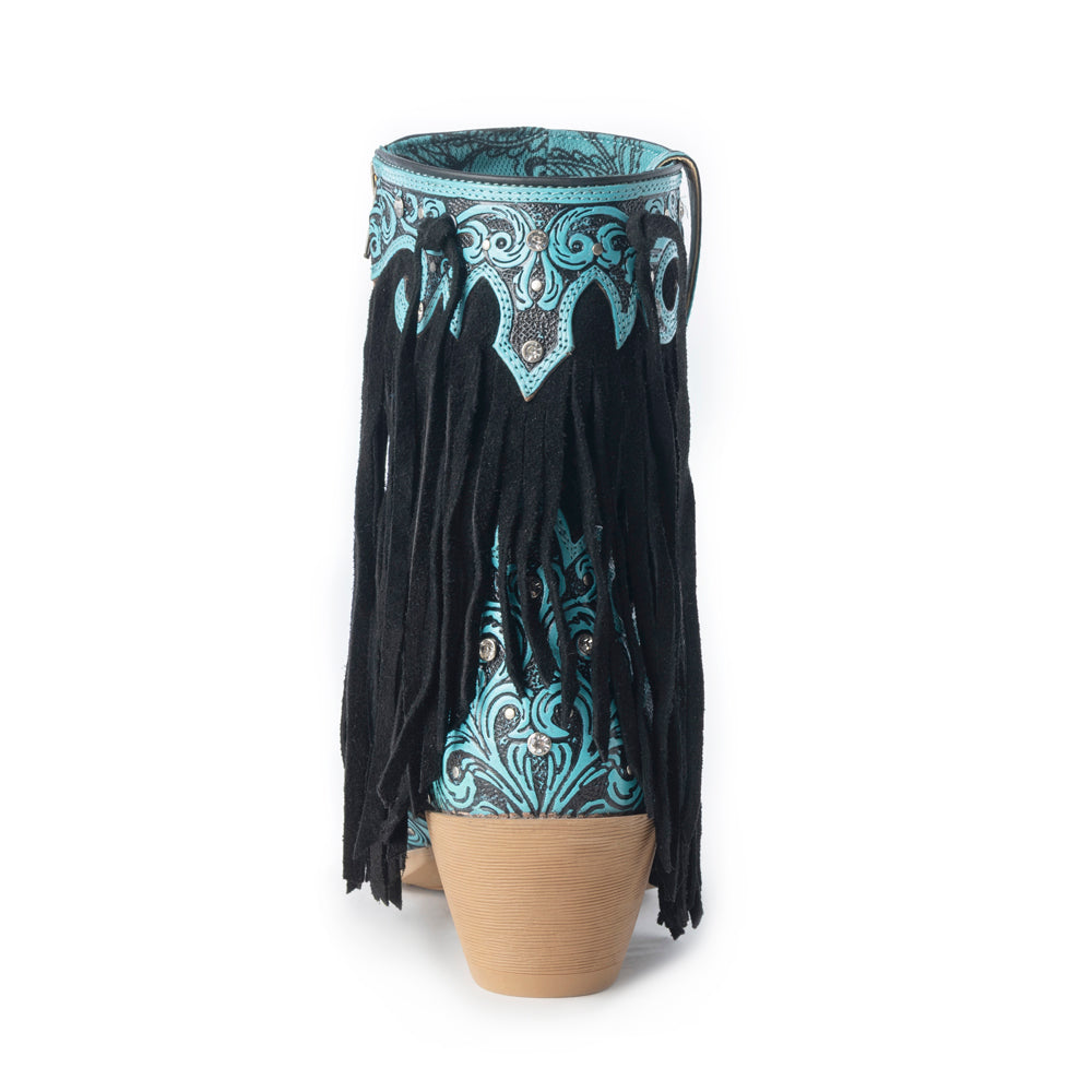 Myra Nashville Nights Boots for Women in Twilight, Handtooled Genuine Leather with Swarovski Stones Myra USA