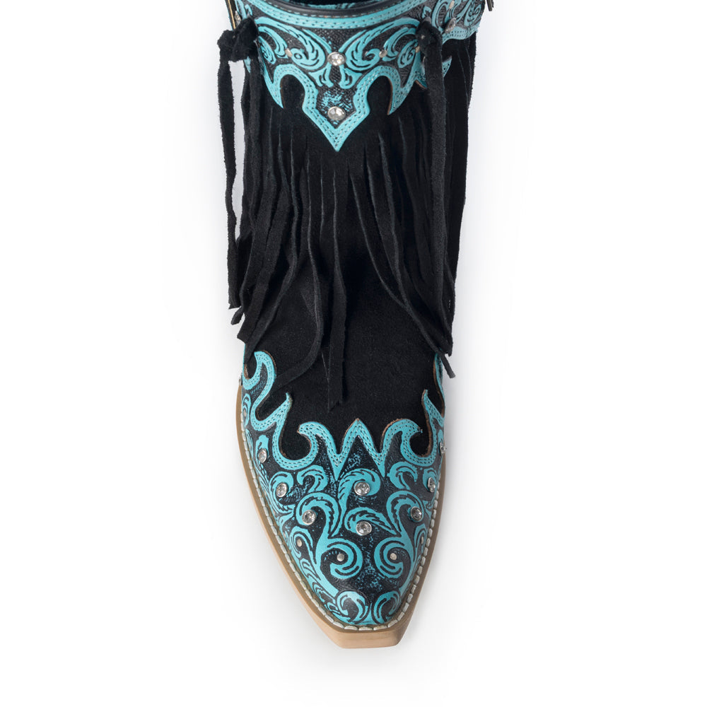Myra Nashville Nights Boots for Women in Twilight, Handtooled Genuine Leather with Swarovski Stones Myra USA