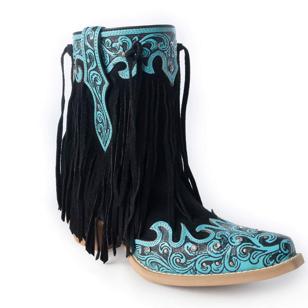 Myra Nashville Nights Boots for Women in Twilight, Handtooled Genuine Leather with Swarovski Stones Myra USA