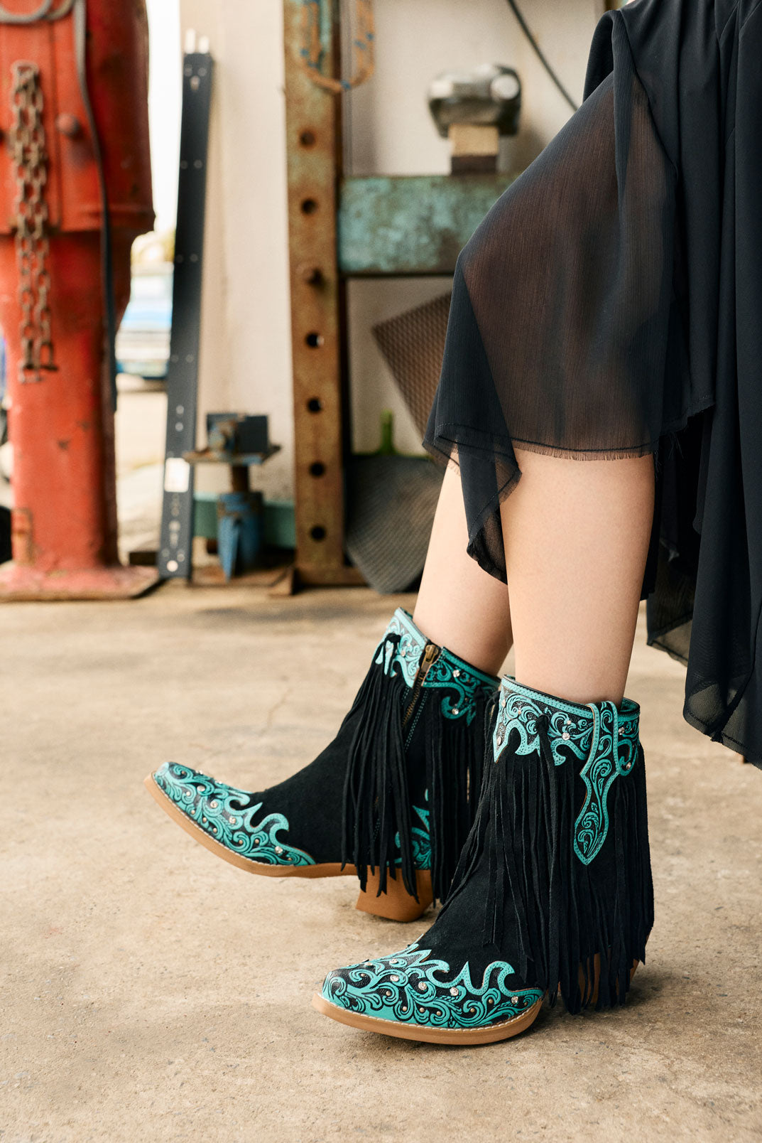 Myra Nashville Nights Boots for Women in Twilight, Handtooled Genuine Leather with Swarovski Stones Myra USA
