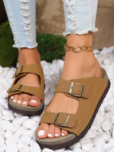 Load image into Gallery viewer, RTS: Buckle and Suede Sandal
