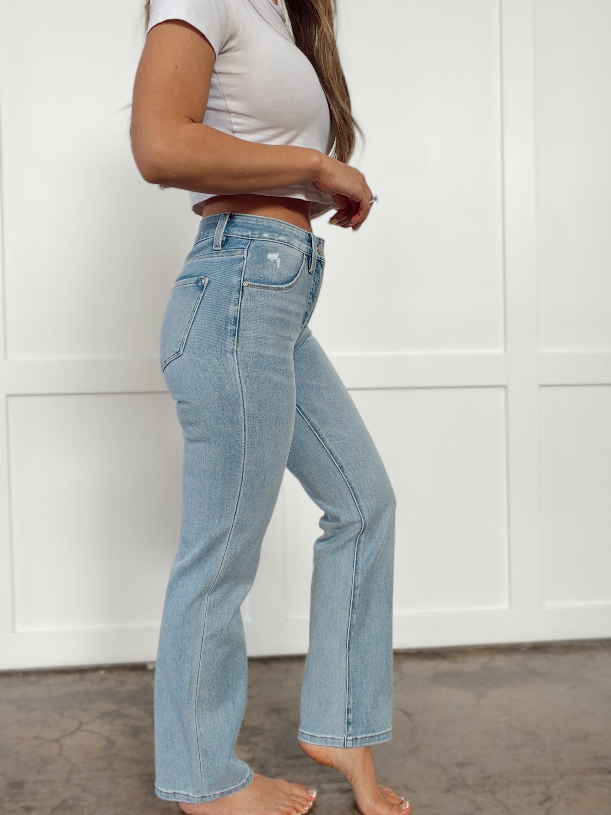 Cara Tummy Control Straight Leg Jeans Willow Boutique