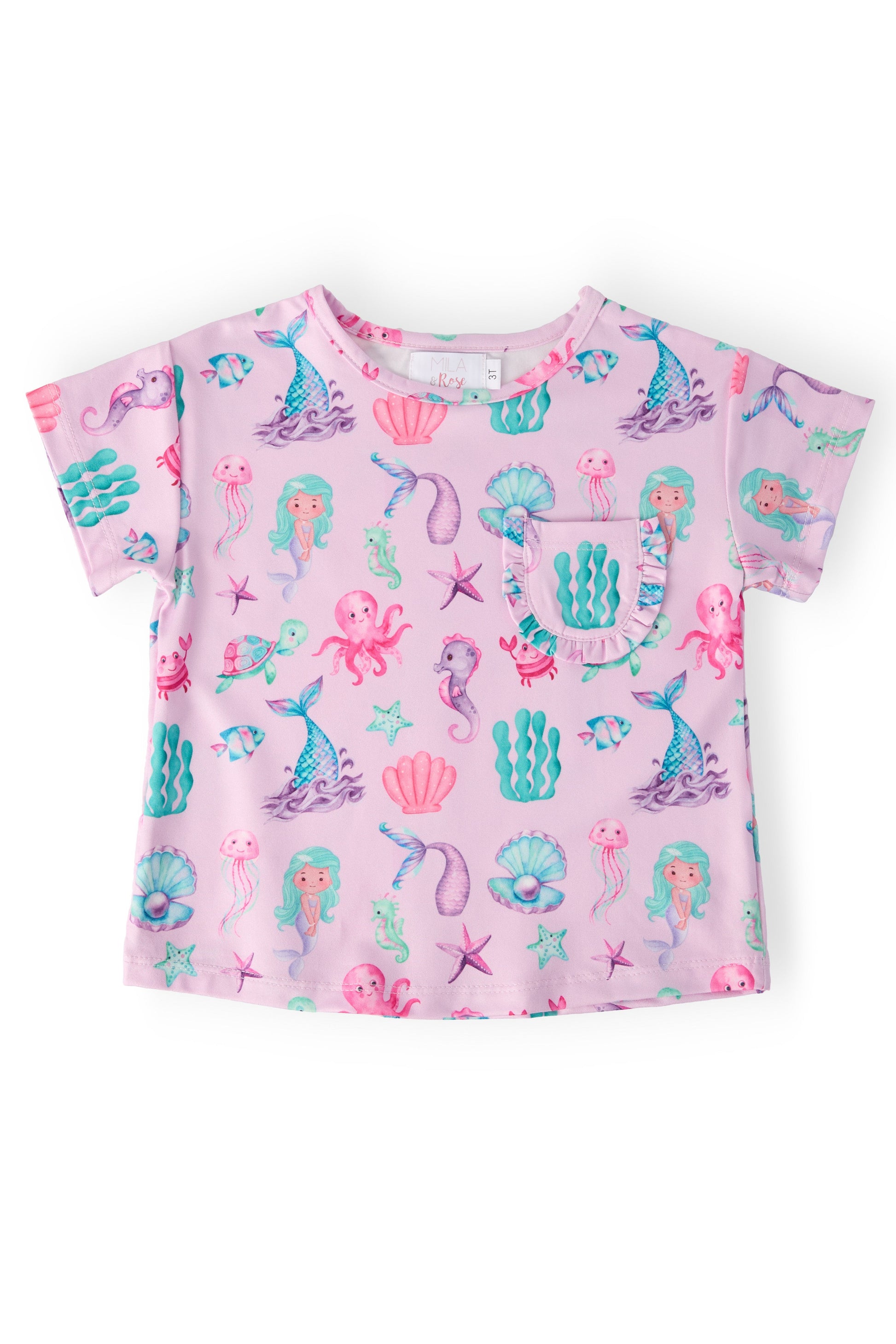 Under the Sea Ruffle Pocket Tee Mila & Rose ®