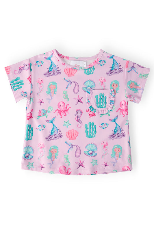 Under the Sea Ruffle Pocket Tee Mila & Rose ®
