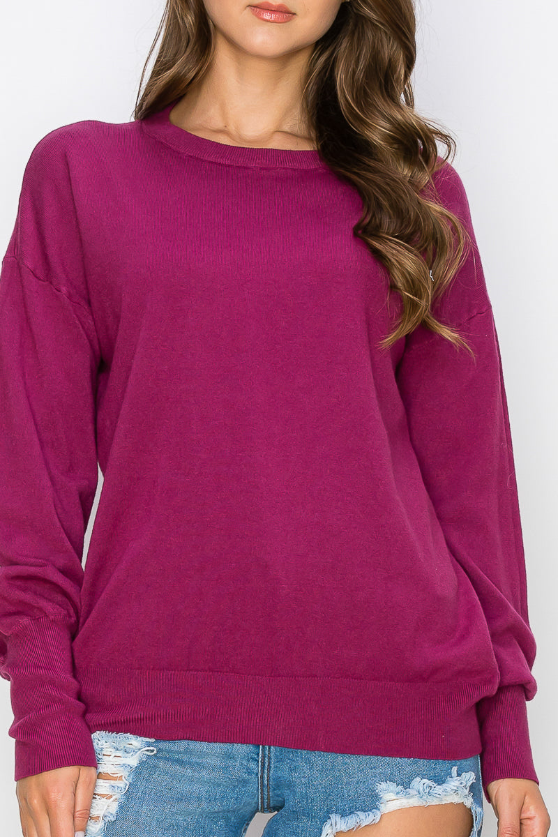 WT0001 Wholesale Cutout Draped Back Pullover