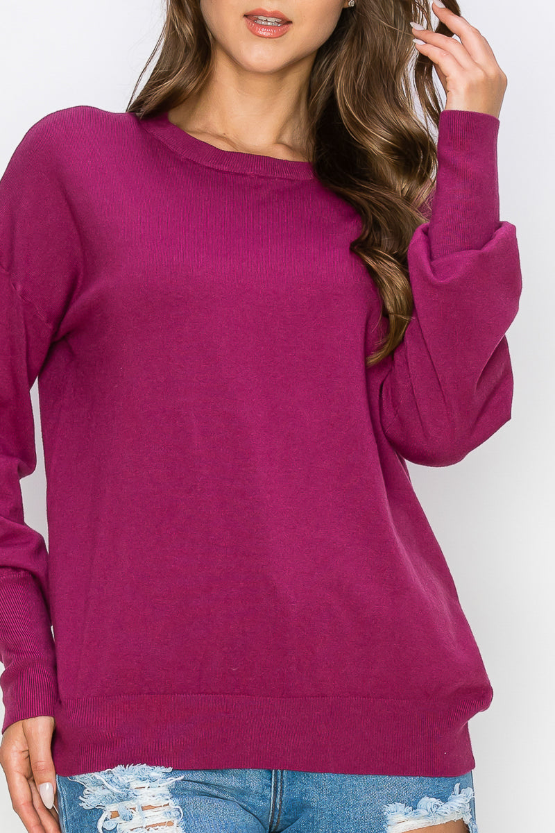 WT0001 Wholesale Cutout Draped Back Pullover