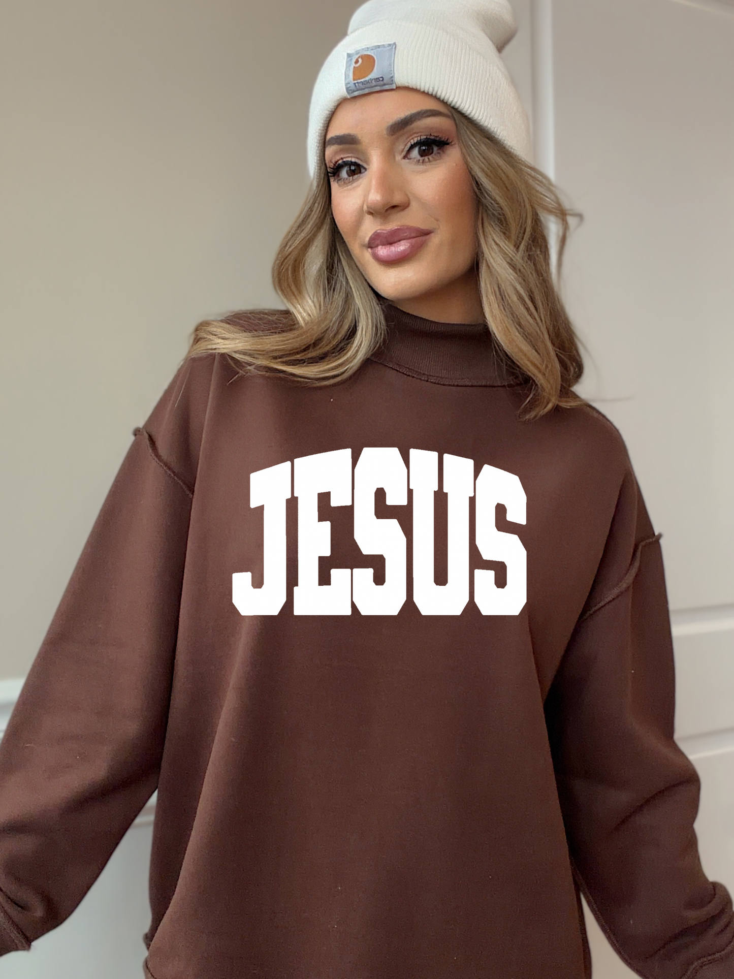 Tilly Jesus Reversible Oversized Mockneck Crew