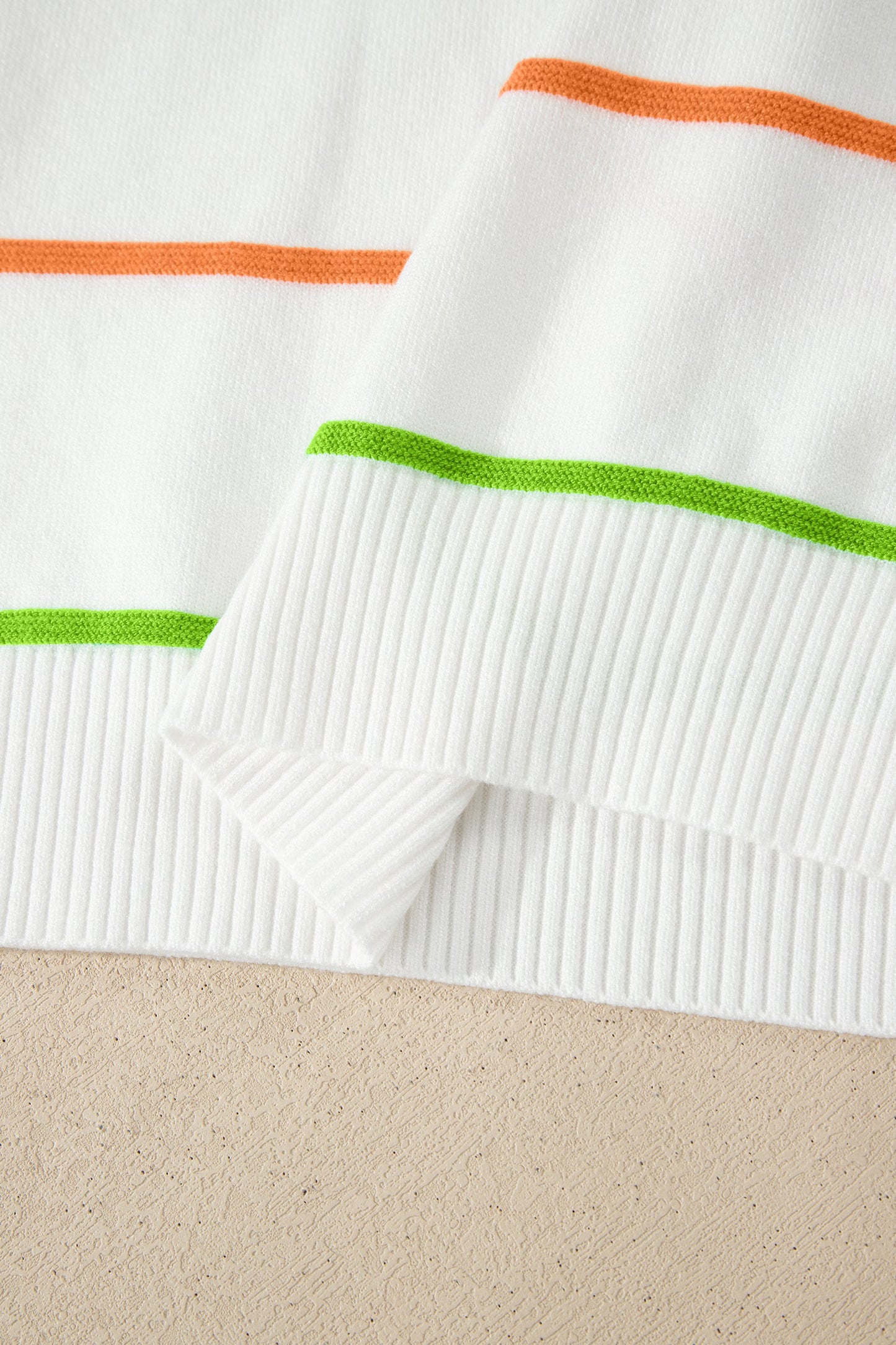 Soraya Stripe Knitted Sweater Threaded Pear