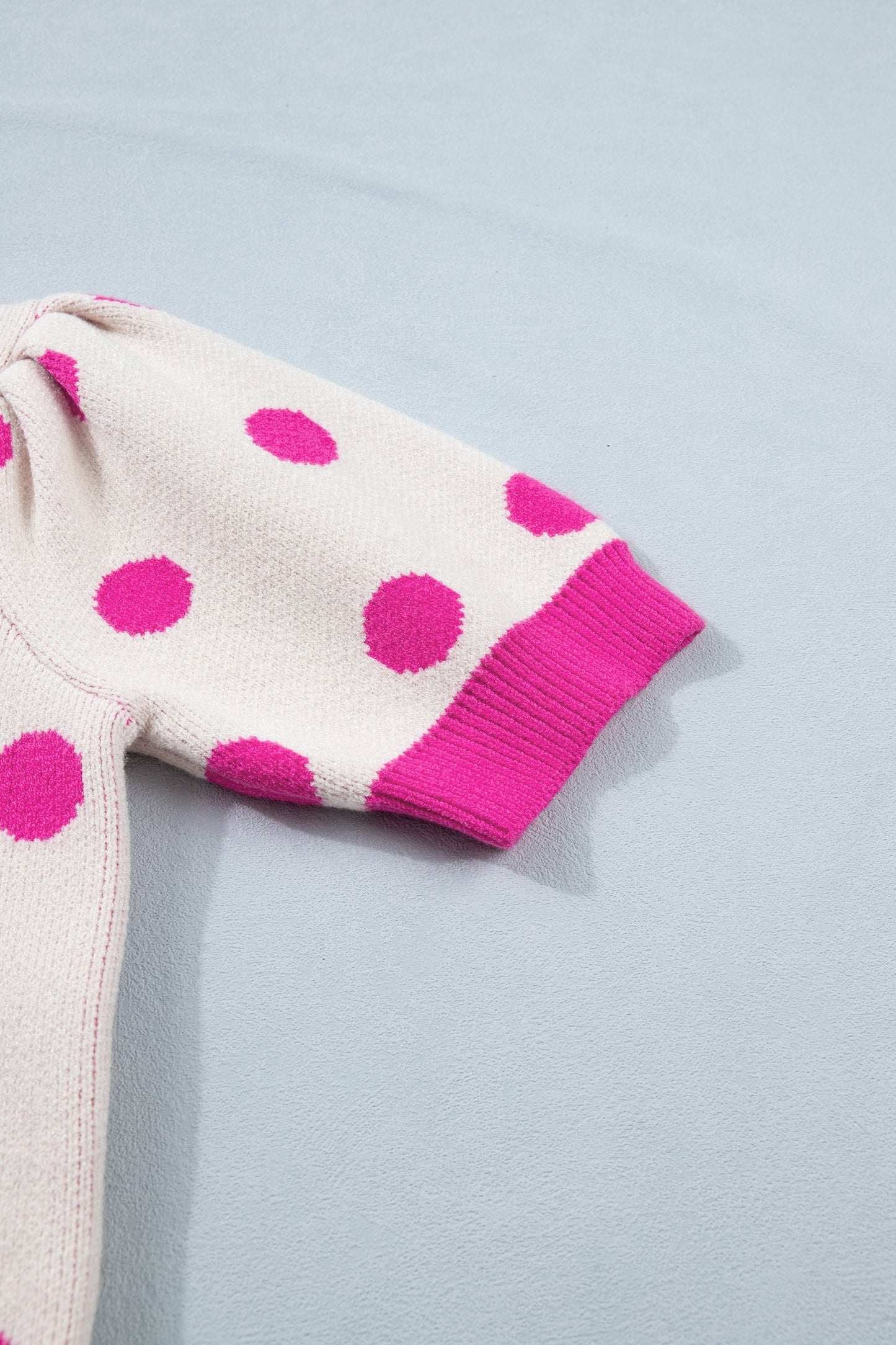 Alexia Puff Short Sleeve Sweater Threaded Pear
