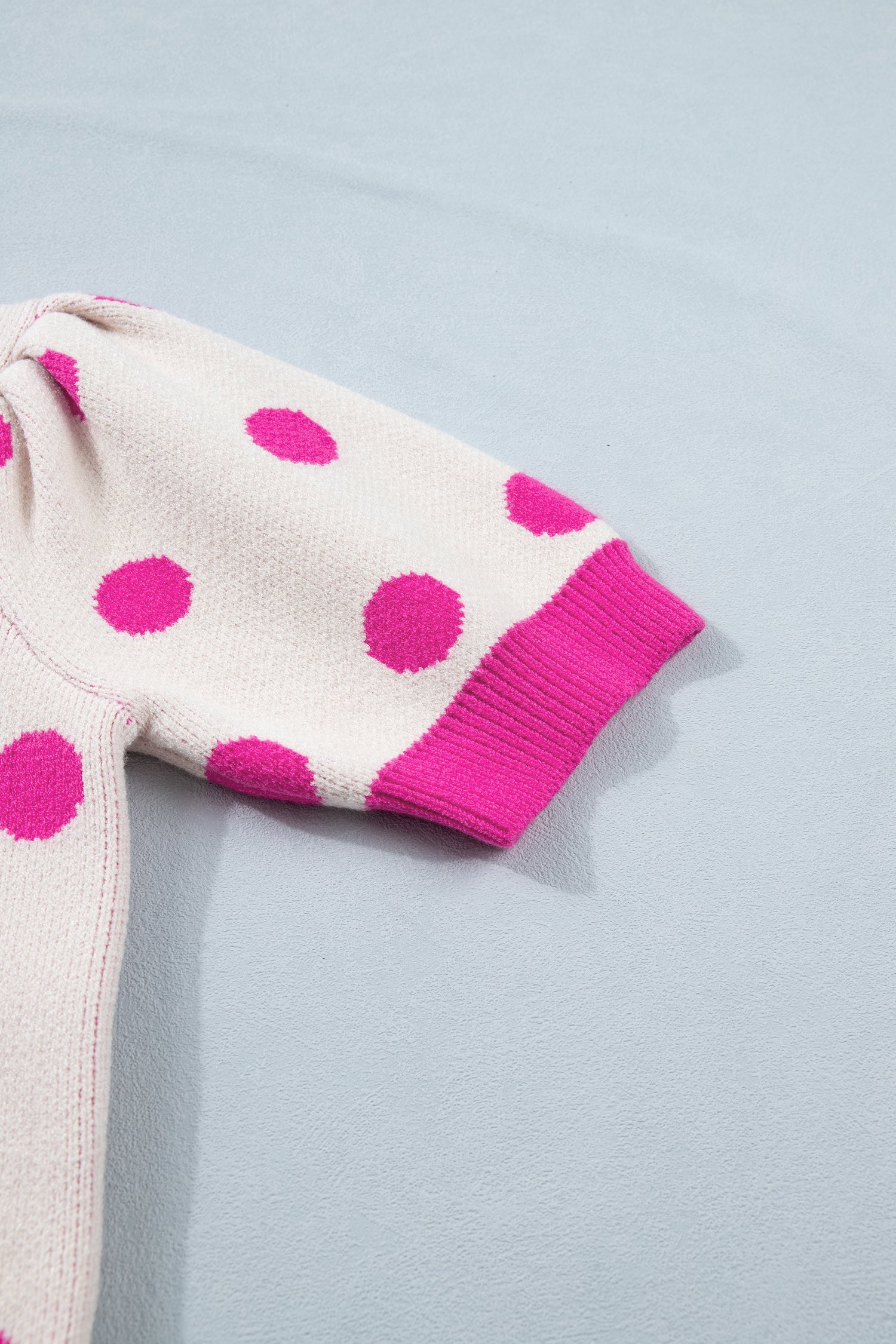Alexia Puff Short Sleeve Sweater Threaded Pear