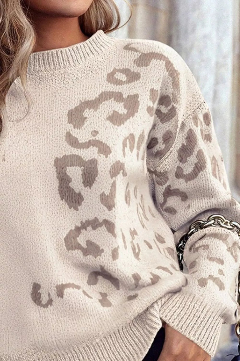 Leopard Relaxed Fit Sweater