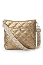 Load image into Gallery viewer, Gold Quilted Shoulder Bag LT
