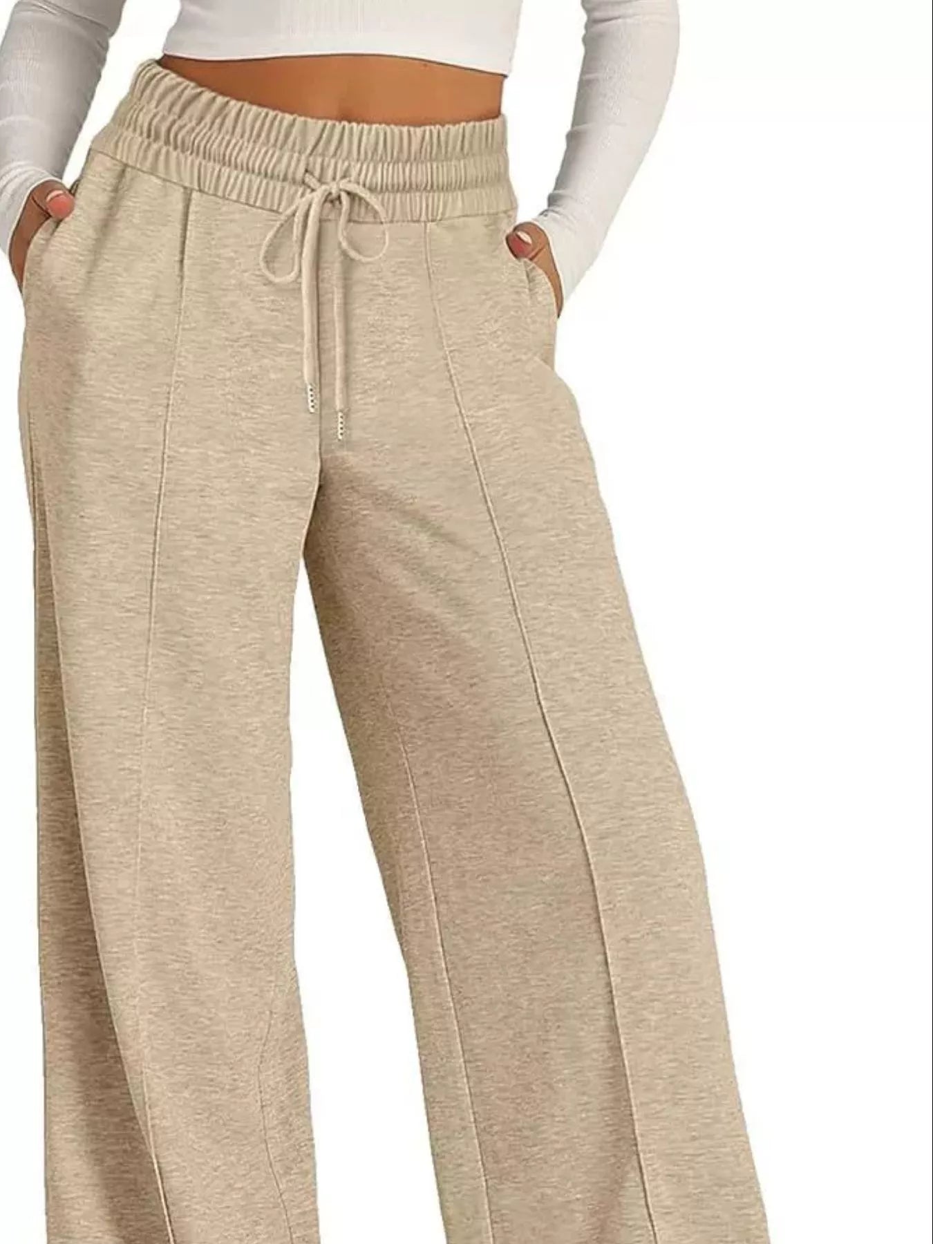 Wide Leg Drawstring Pants