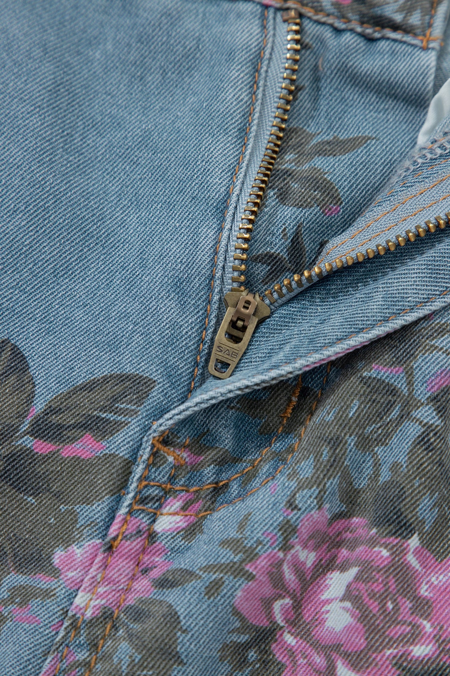 Esme Floral Print Bootcut Jeans Threaded Pear