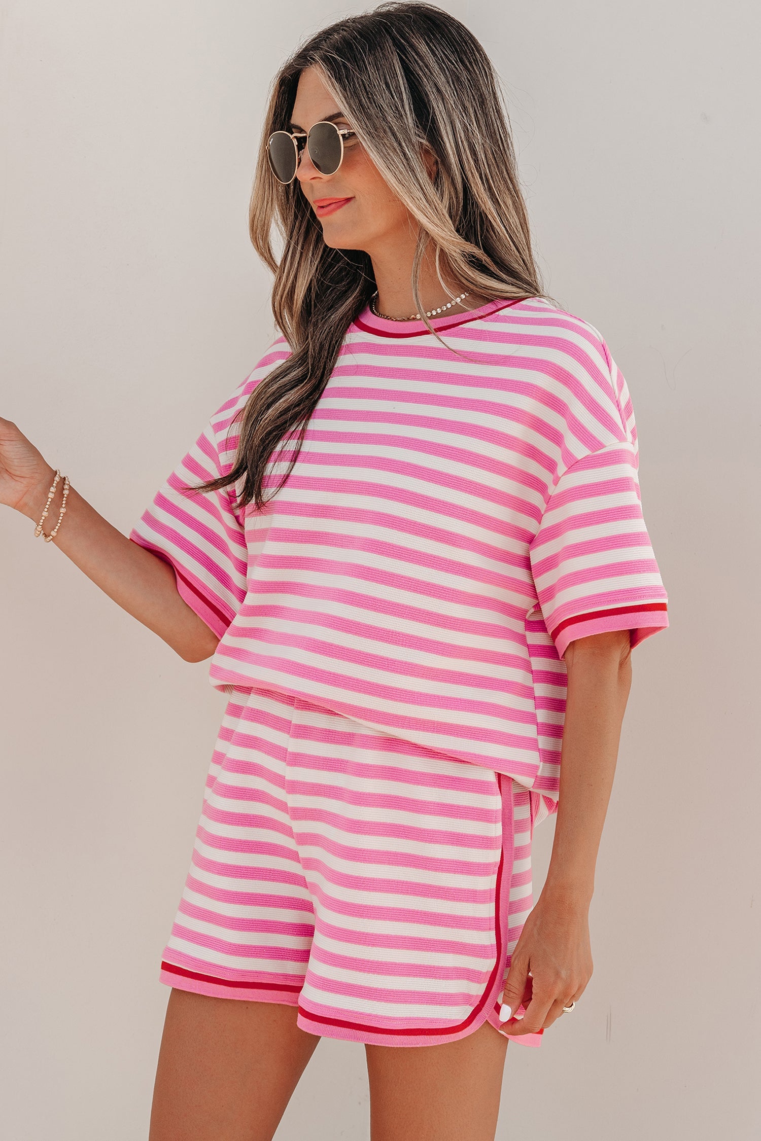 Matilda Trim Short Sleeve Set Threaded Pear