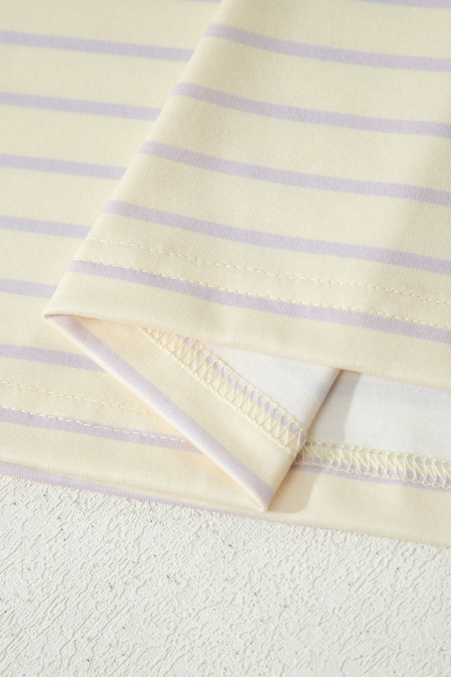 Yellow Stripe Relaxed Tee Drawstring Shorts 2pcs Outfit Unique Oils