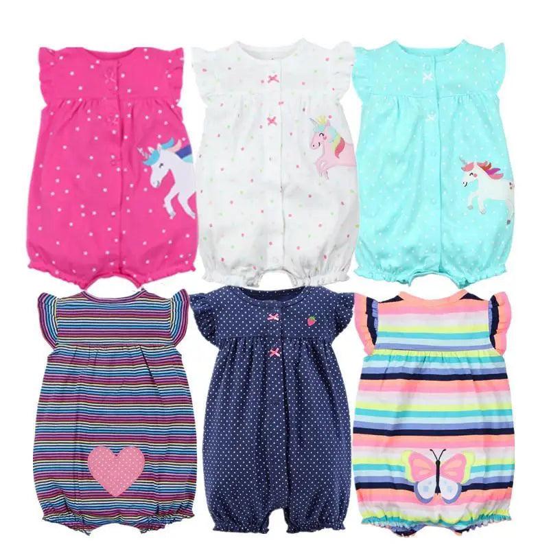 Baby Girl Clothes One-Piece Jumpsuits Baby Clothing Cotton Short Romper Infant Girl Clothes Stevvex