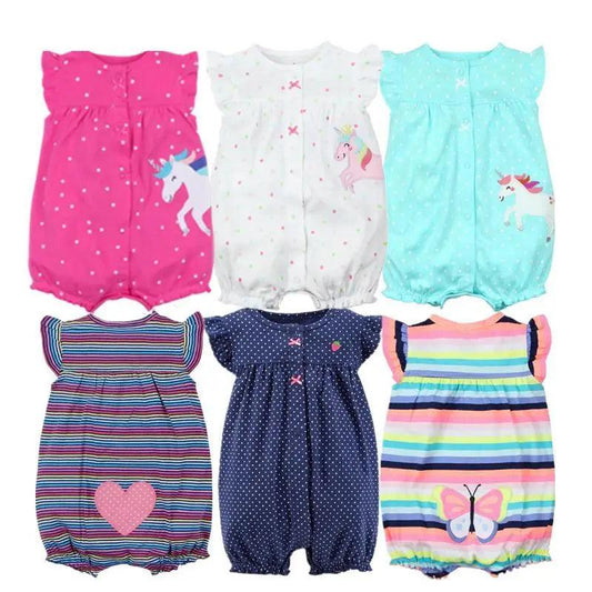 Baby Girl Clothes One-Piece Jumpsuits Baby Clothing Cotton Short Romper Infant Girl Clothes Stevvex