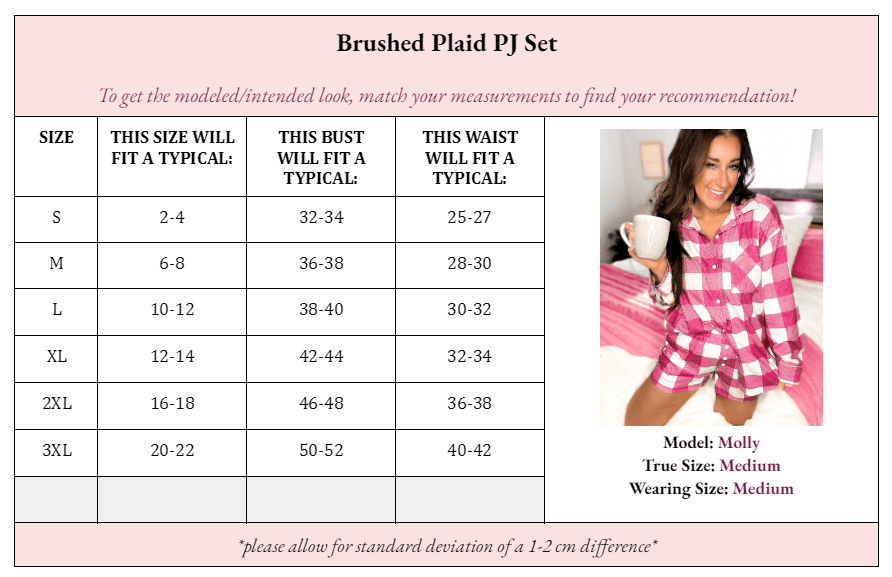 Berri Brushed Plaid PJ Set Girl Code Couture