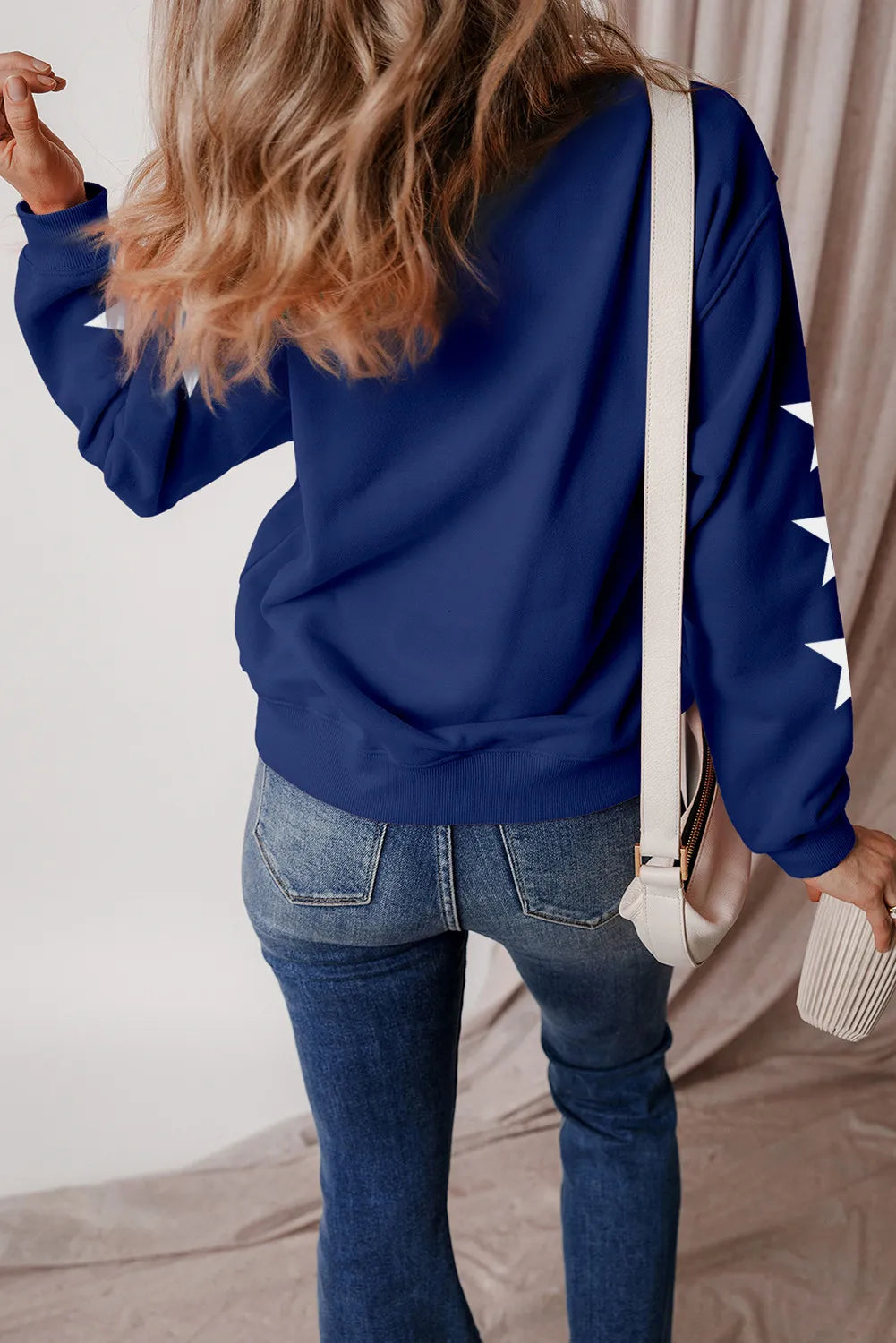 GAME DAY Star Round Neck Long Sleeve Sweatshirt Wild and Free Boutique