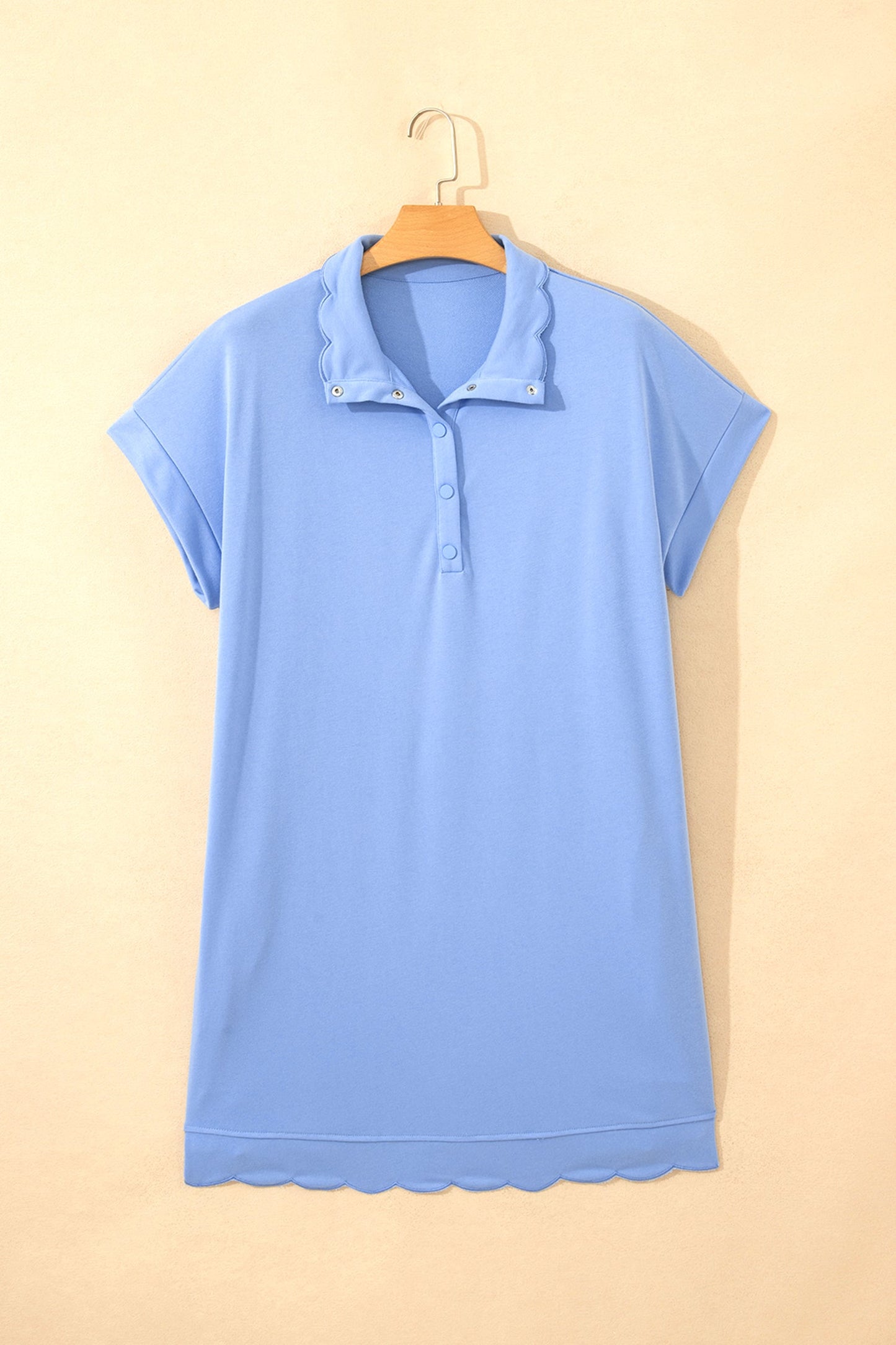 Zaylee Hem Pullover Mini PLUS Dress Threaded Pear
