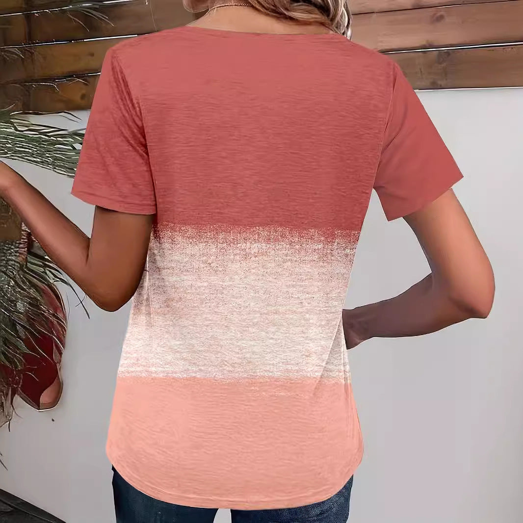 Square Collar Pleated Ruffle Short Sleeve Top – Pink