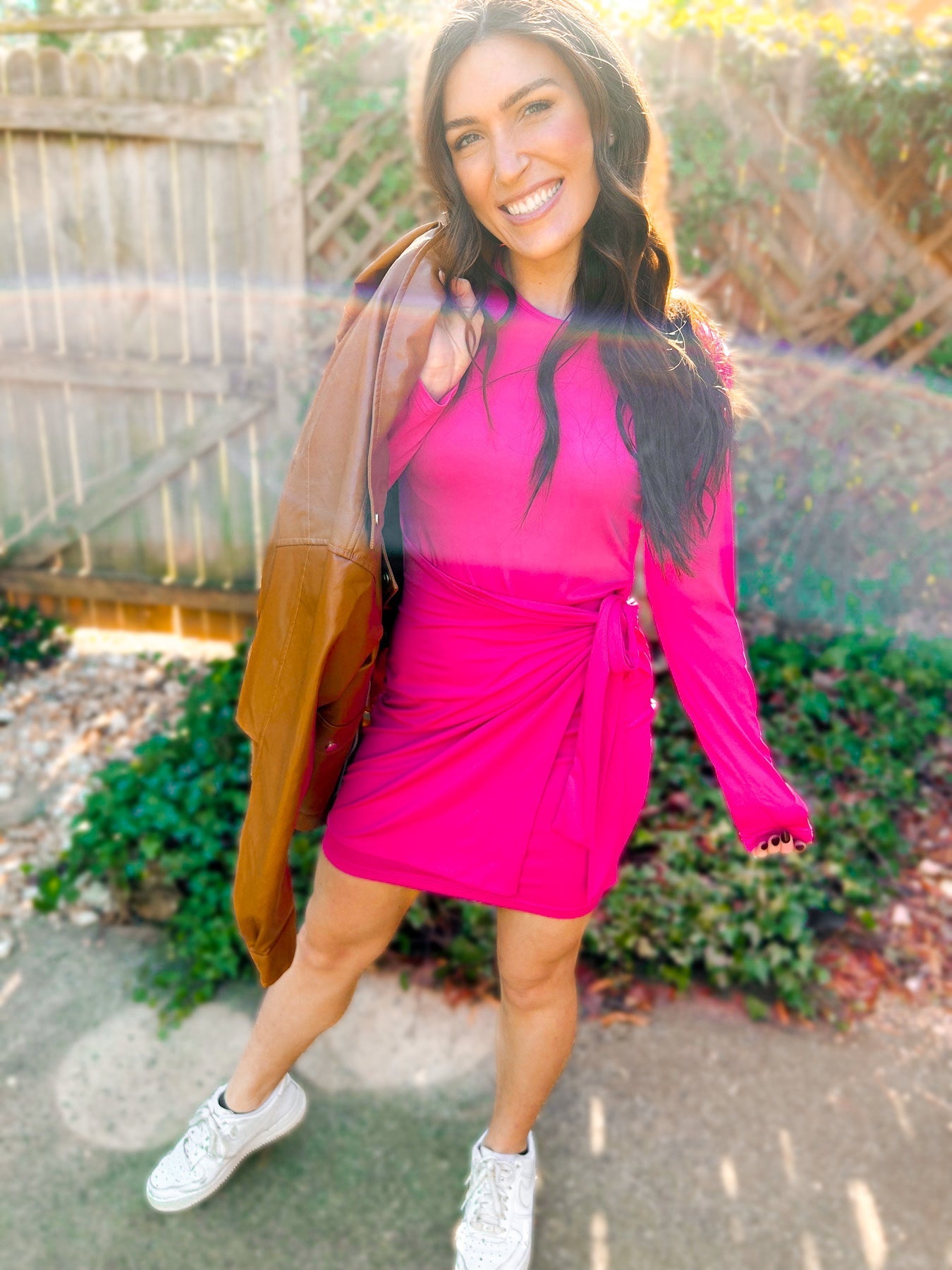 Carrie Crossover Waist Faux Wrap Dress Girl Code Couture