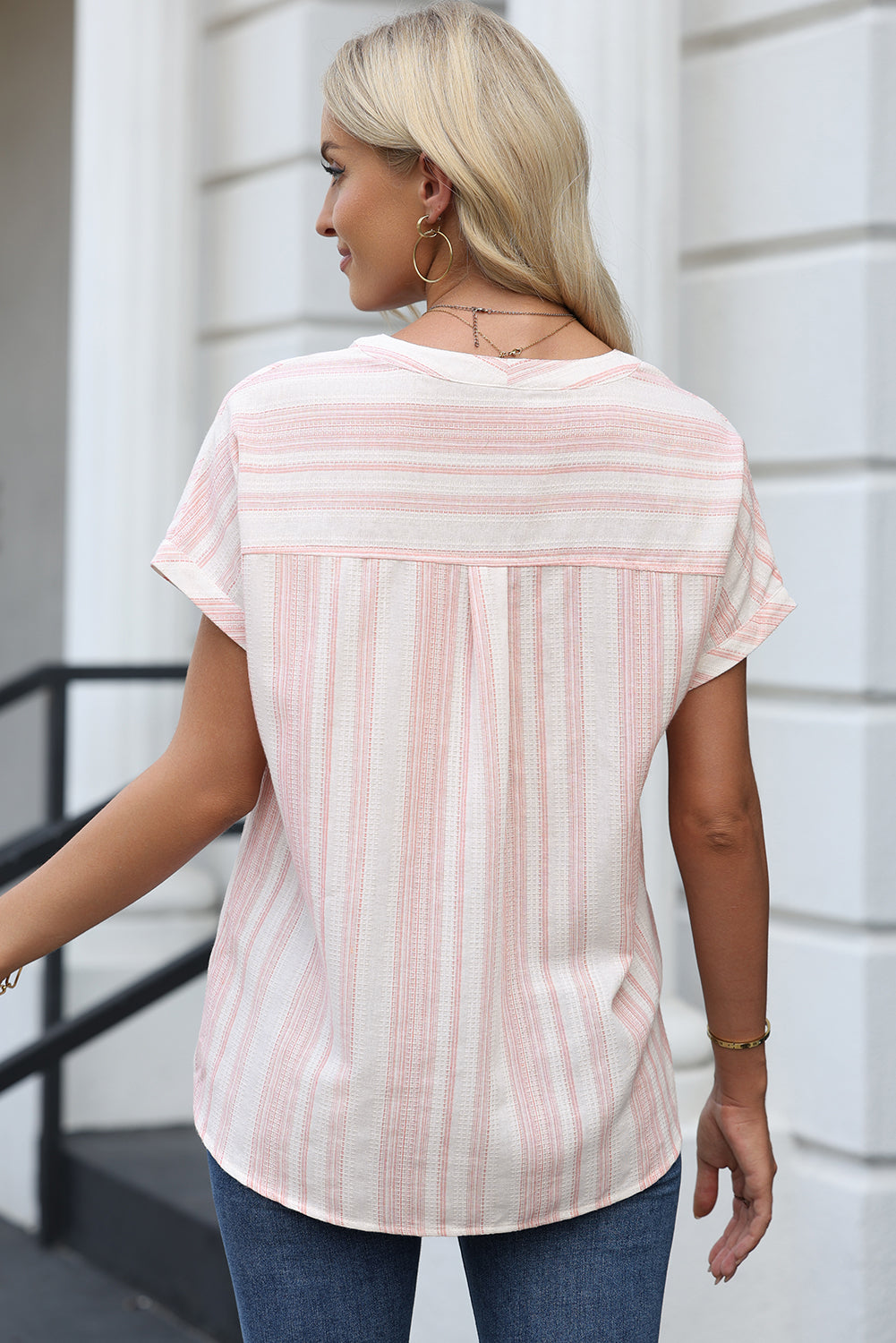 Green Breathable Gauze Half Button Short Sleeve Casual Blouse Wild and Free Boutique