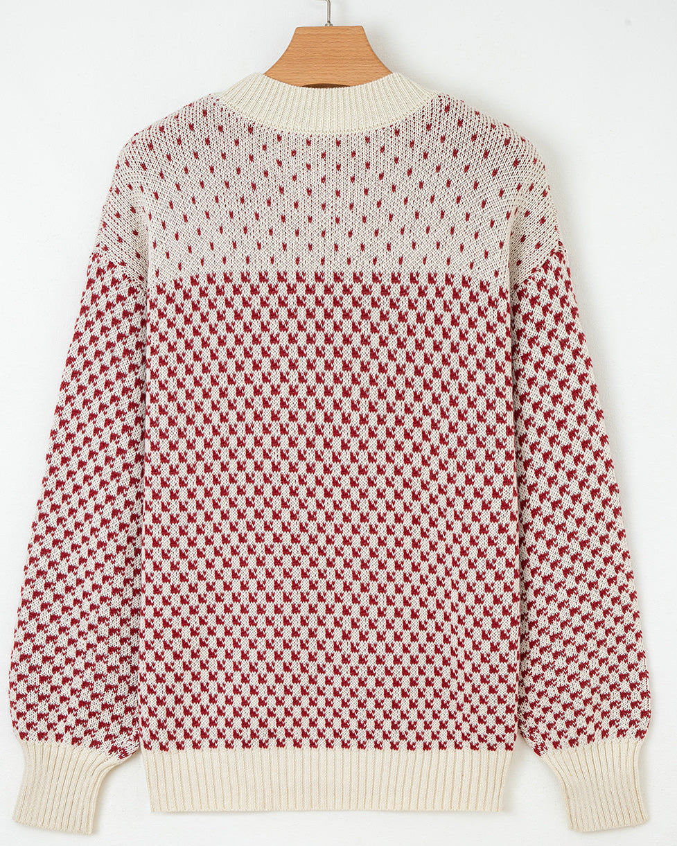 Judith Sleeve Knit Sweater - Red Indie & Co.