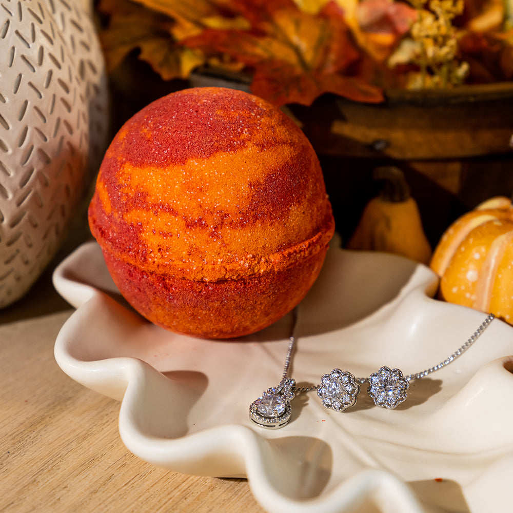 Cranberry Orange Glaze 10oz Mystery Jewelry Bath Bomb