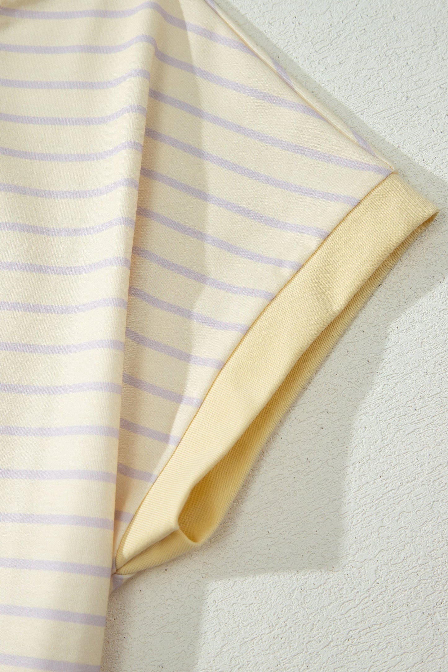 Yellow Stripe Relaxed Tee Drawstring Shorts 2pcs Outfit Unique Oils
