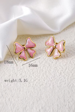 Load image into Gallery viewer, Light Pink Bow Stud Earrings LT
