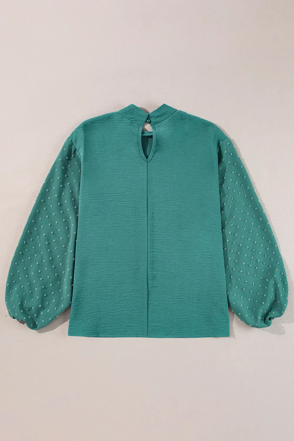 Swiss Dot Mock Neck Balloon Sleeve Blouse Creative Chaos Boutique