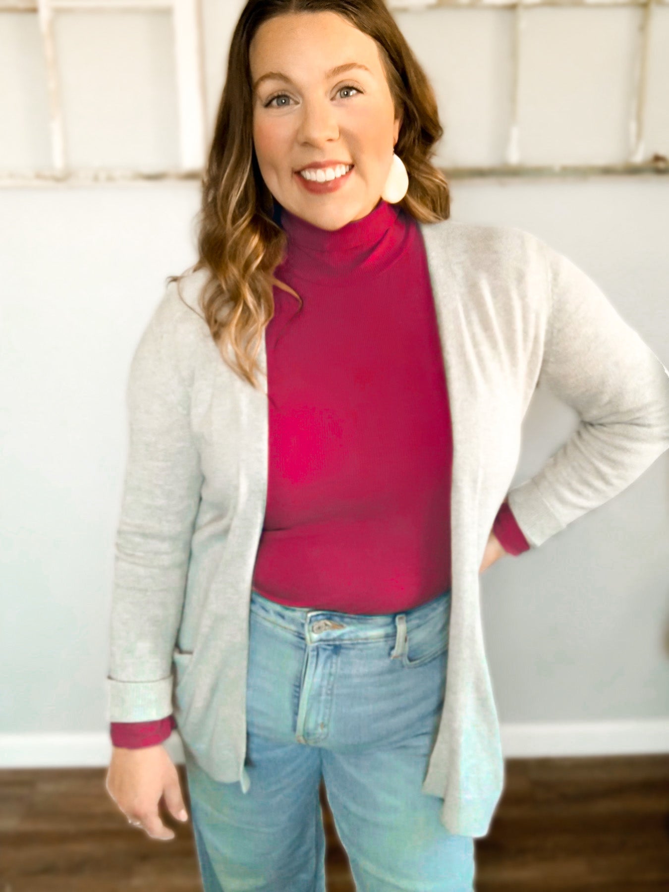 Emily Everyday Ribbed Turtleneck Bodysuit Girl Code Couture