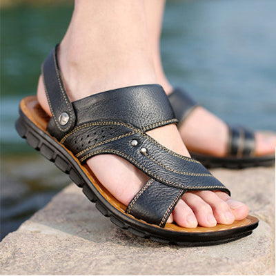 Men's Leather Back-Strap Sandals
