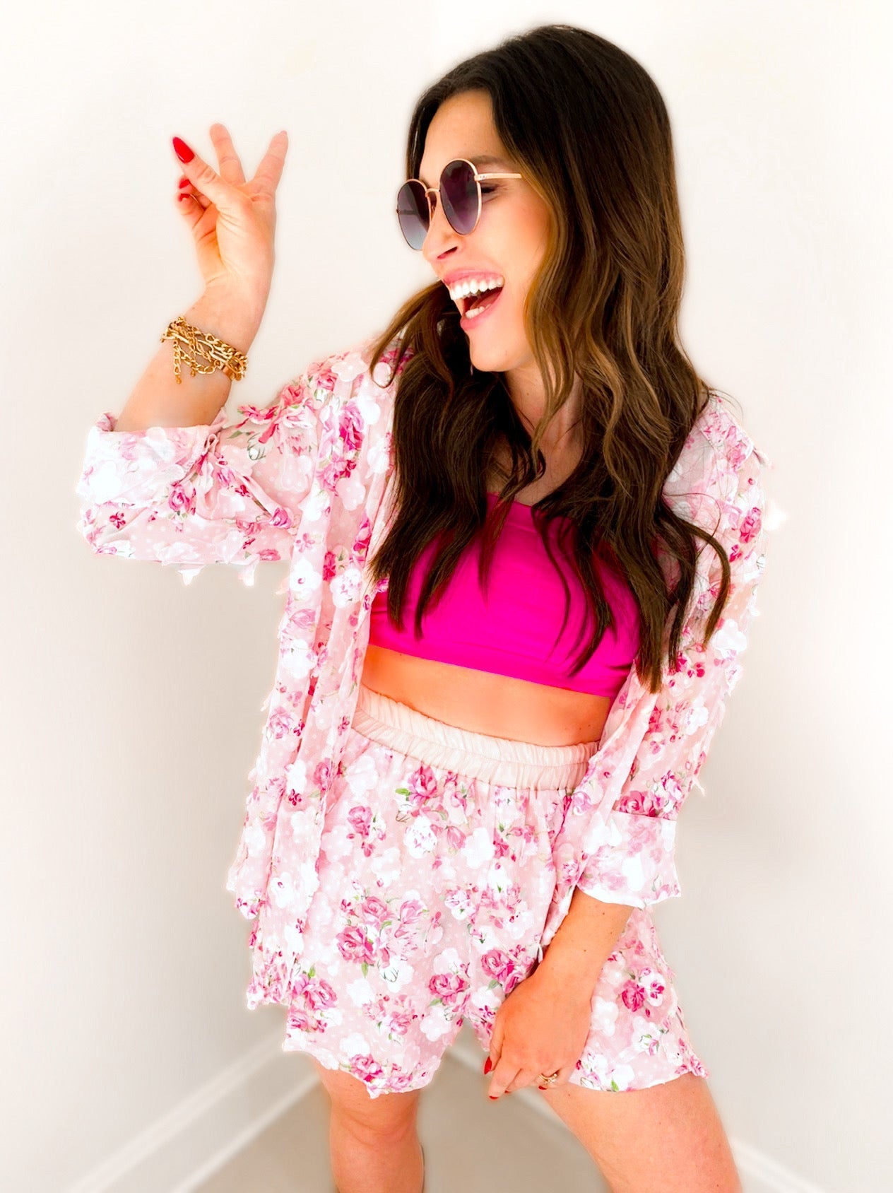 Floral Glam 2 Piece Short Set Girl Code Couture