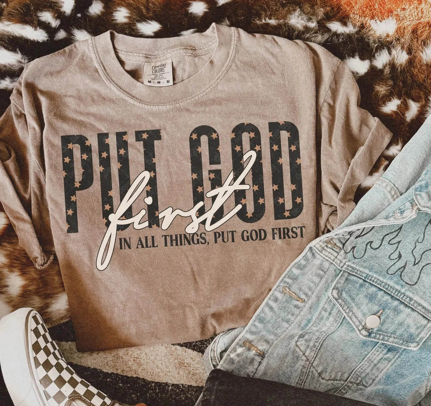 Put God first in all things put God first tee & sweatshirt Gunpowder and Lace Boutique Nac