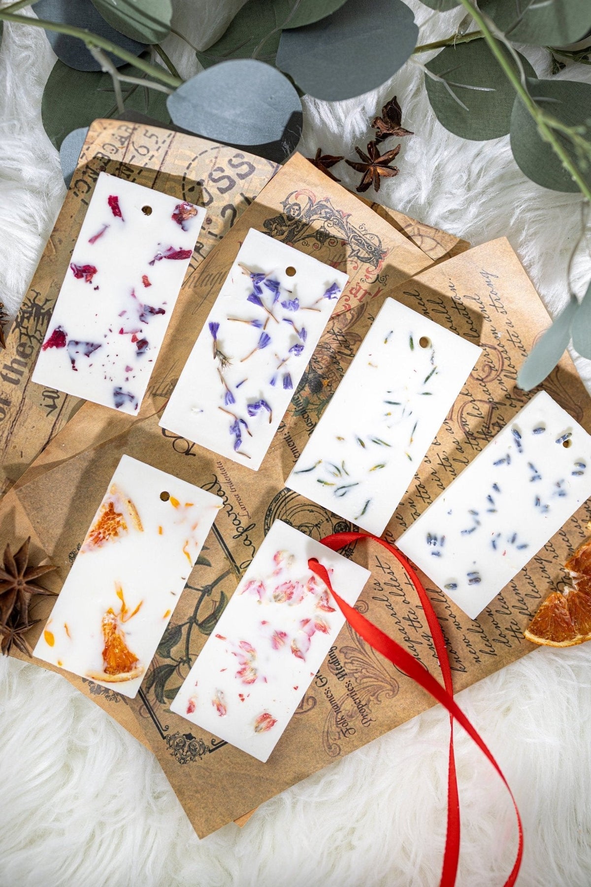 Botanical Wax Sachet Set - Floral Scented Air Fresheners - Valentine's Day Gift