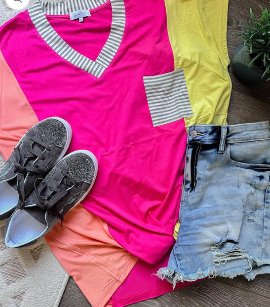 Sun Drenched Colorblock Tee