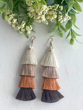 Load image into Gallery viewer, Free Fall Tassel Earrings &quot;Browns&quot;
